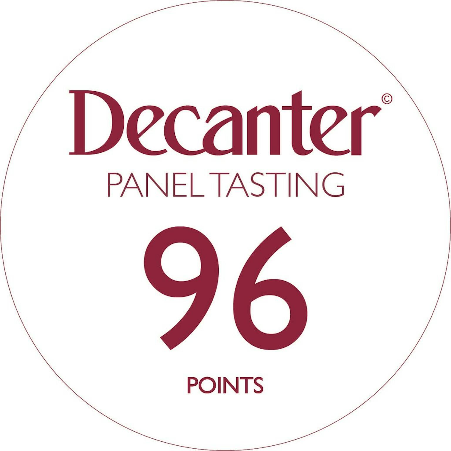 Syrah di Fabbrica has been awarded of 96 points by the English review Decanter, Panel Tasting
